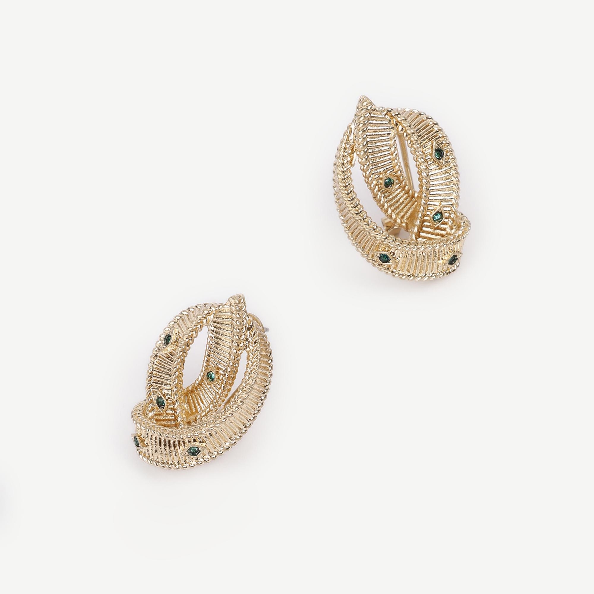 YARGICI Dokulu Gold Küpe