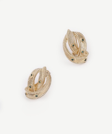  YARGICI Dokulu Gold Küpe