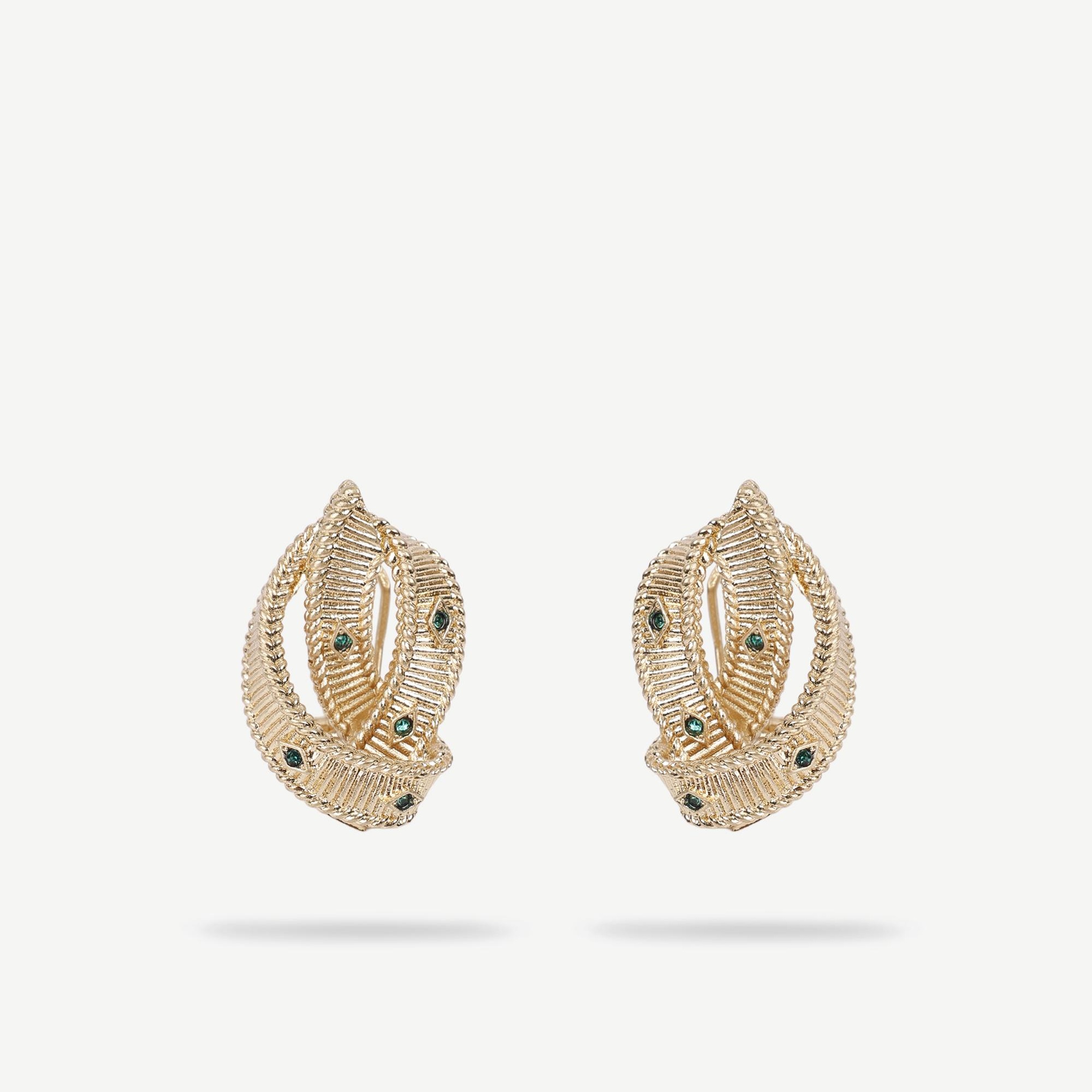 YARGICI Dokulu Gold Küpe