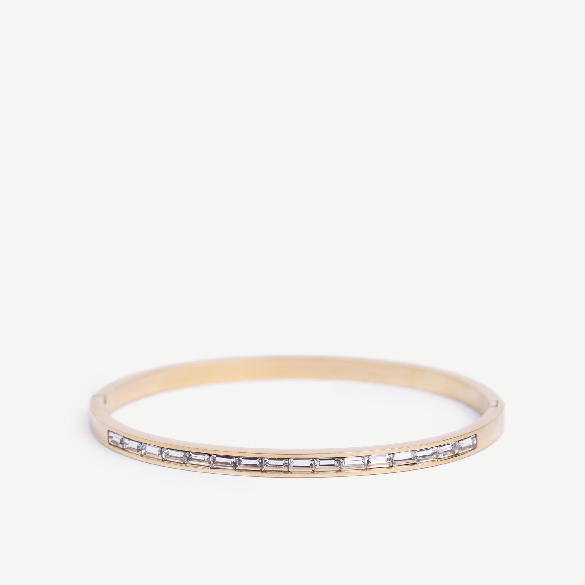 YARGICI Cam Taş Detaylı Gold Bileklik