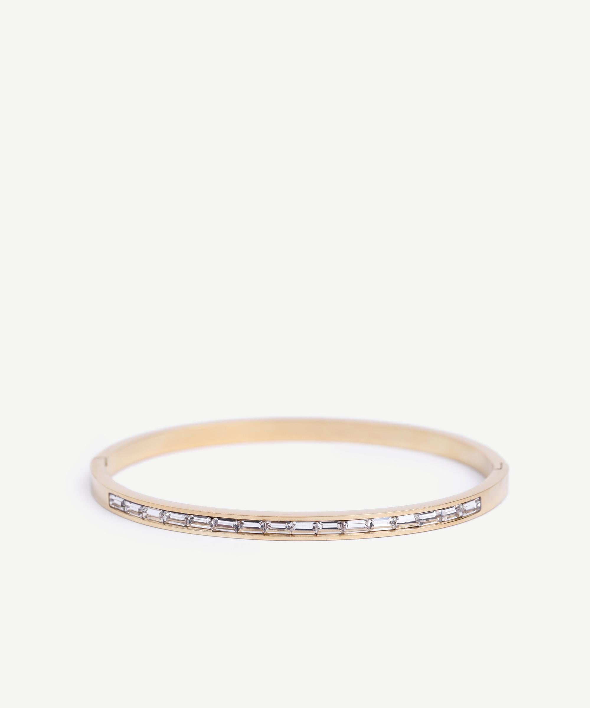  YARGICI Cam Taş Detaylı Gold Bileklik