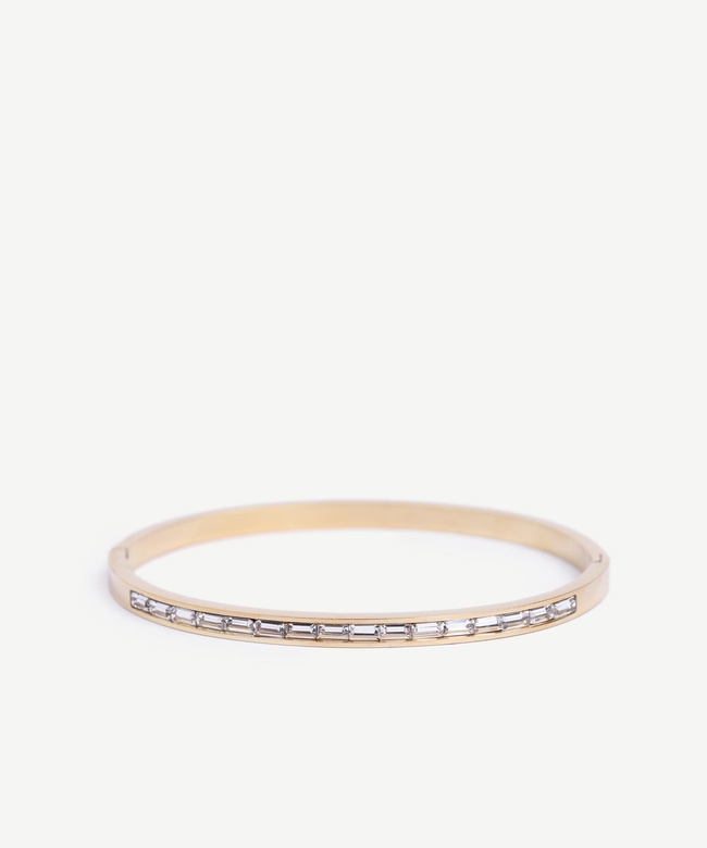  YARGICI Cam Taş Detaylı Gold Bileklik