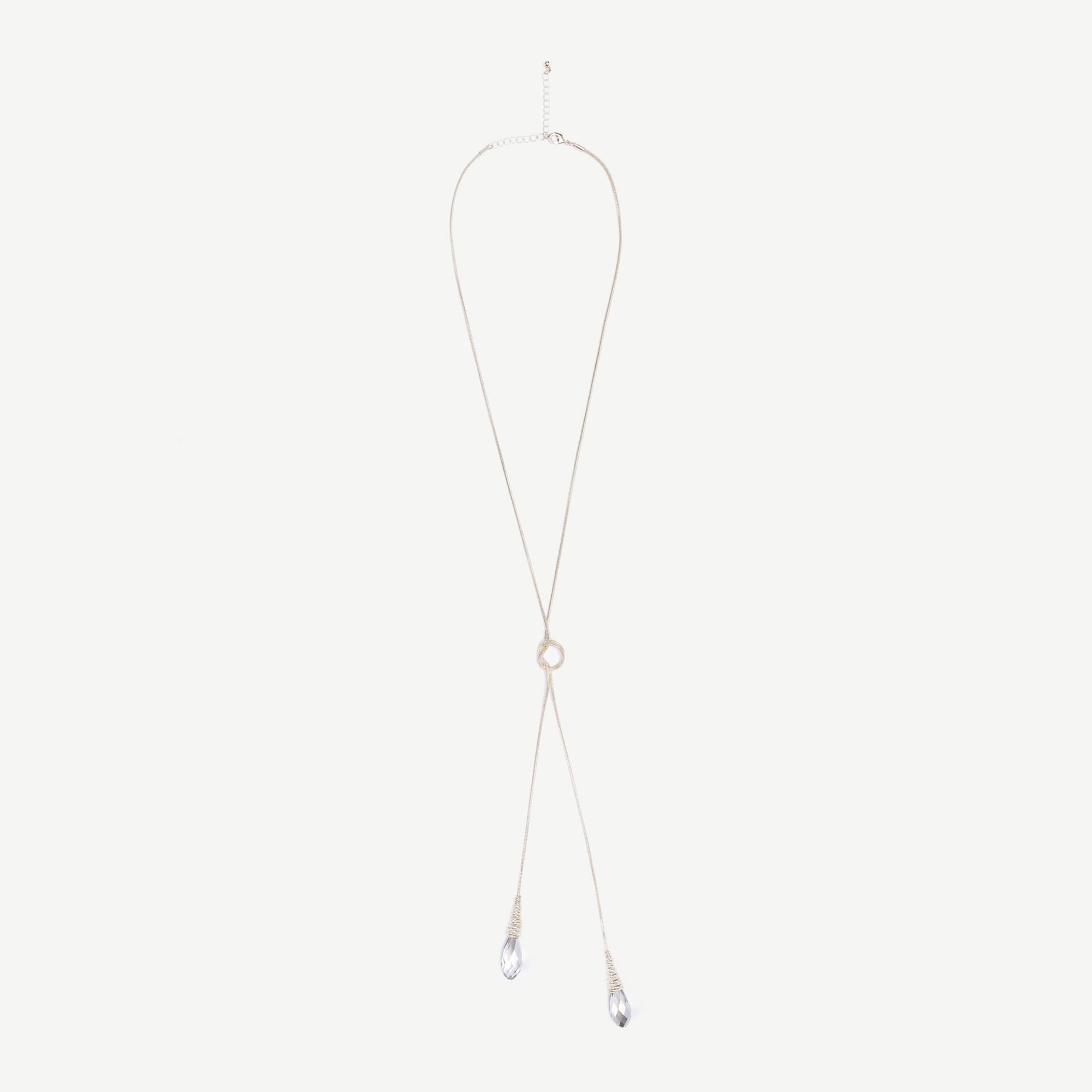 YARGICI Cam Taş Detaylı Uzun Kolye