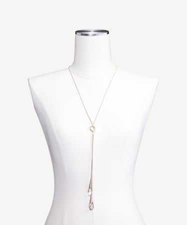  YARGICI Cam Taş Detaylı Uzun Kolye