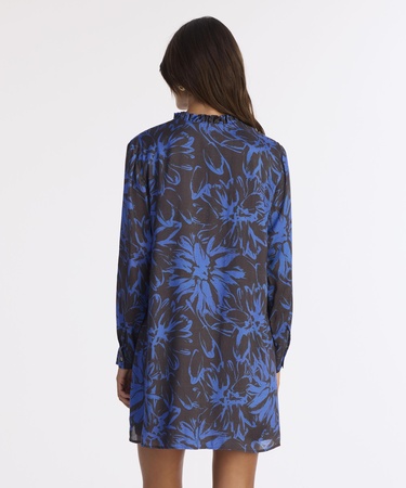  YARGICI Bol Boyundan Bağlamalı Uzun Kol Elbise