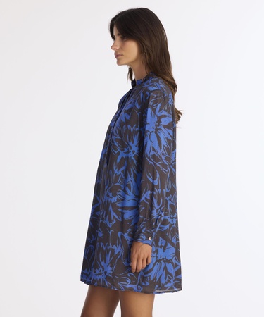  YARGICI Bol Boyundan Bağlamalı Uzun Kol Elbise