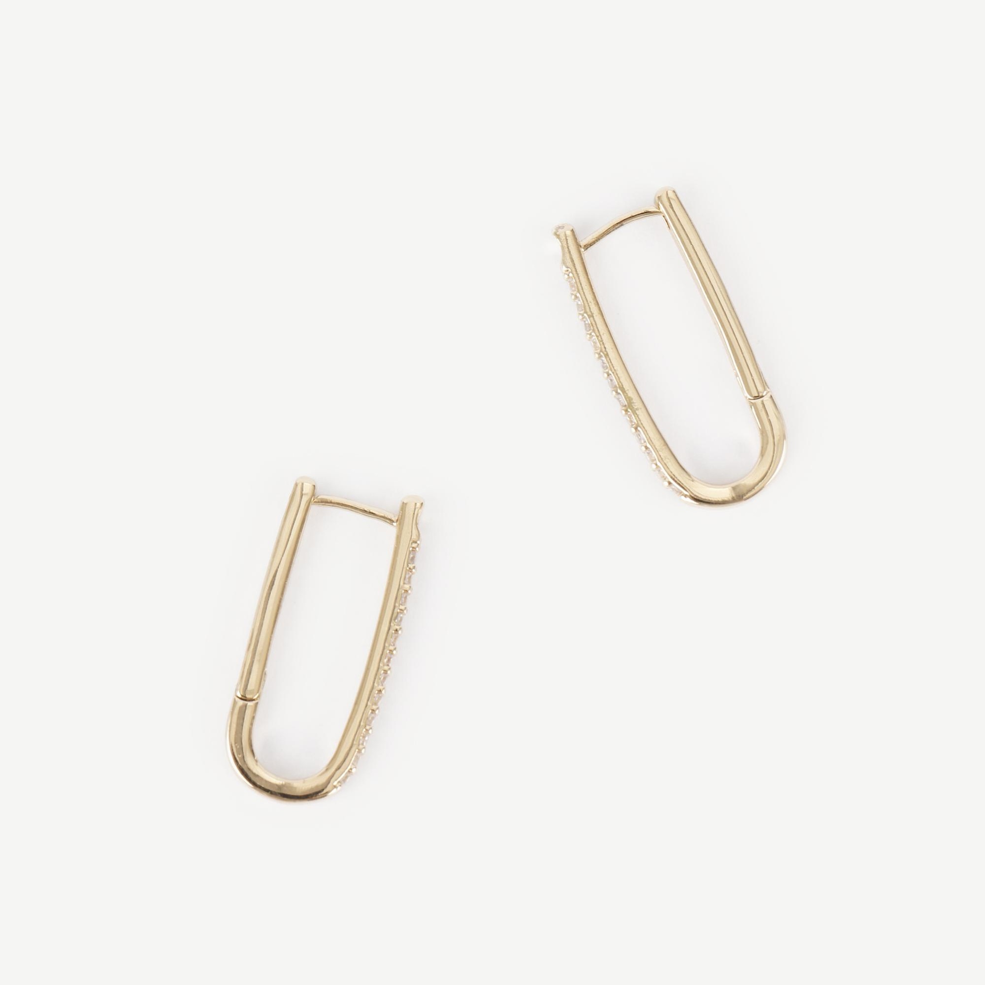 YARGICI Taş Detaylı Minimal Küpe