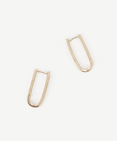  YARGICI Taş Detaylı Minimal Küpe