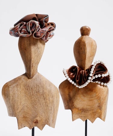  YARGICI Akrilik İnci Detaylı Kadife Toka