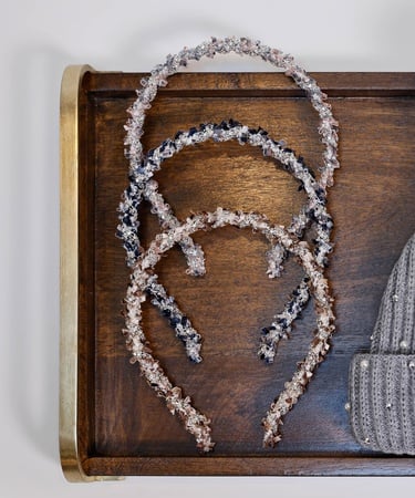  YARGICI Cam Taş Detaylı Tüvit Taç