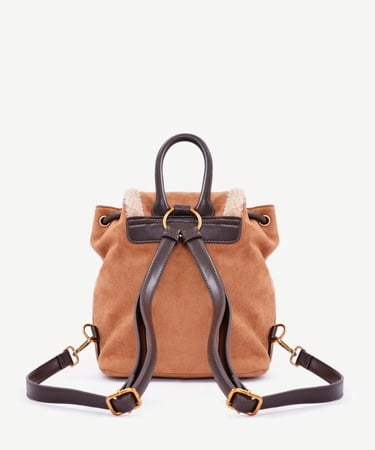  YARGICI Çift Cepli Peluş Garnili Sırt Çantası