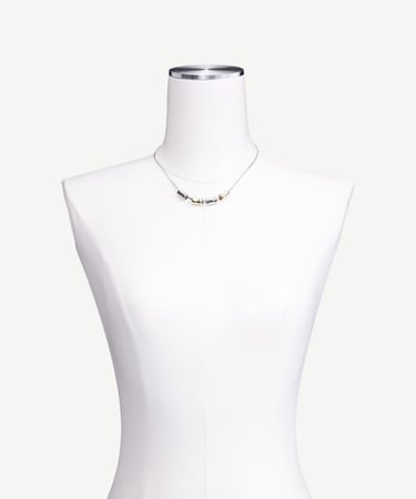  YARGICI İri Metal Boncuklu Kolye