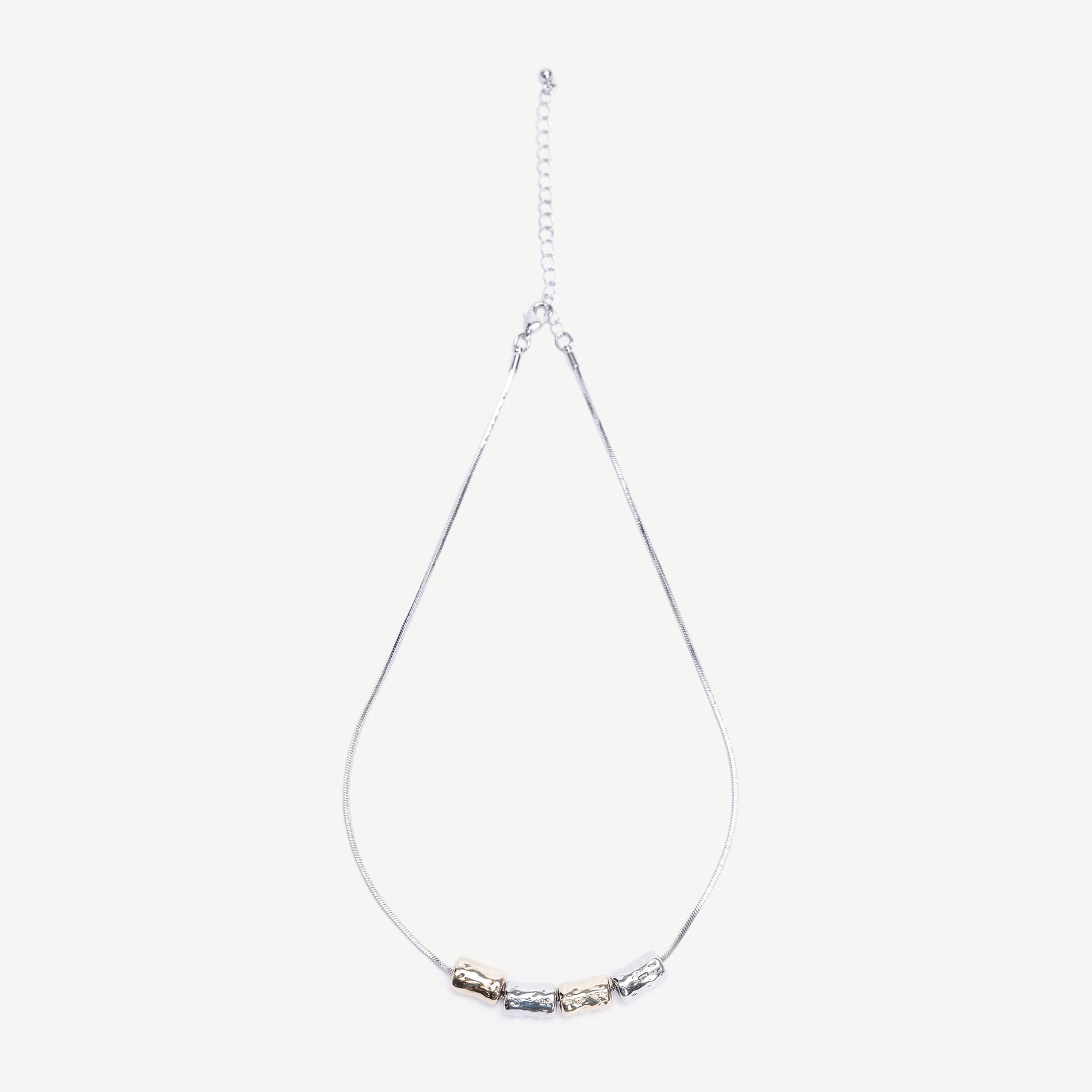 YARGICI İri Metal Boncuklu Kolye