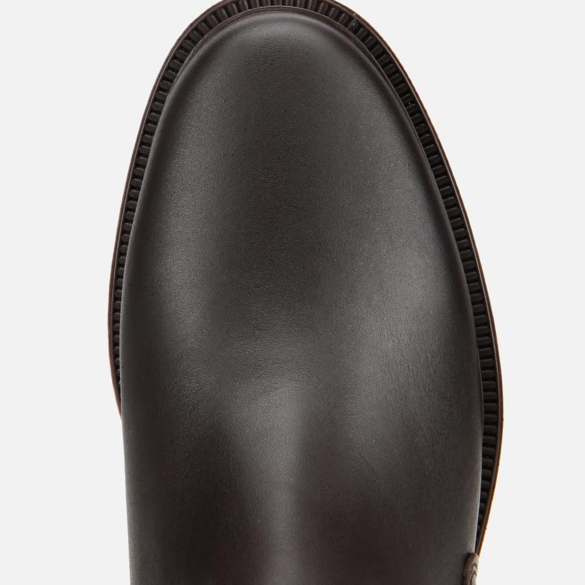 Kadın Deri Kahverengi Lastik Detaylı Bilekte Düz Bot