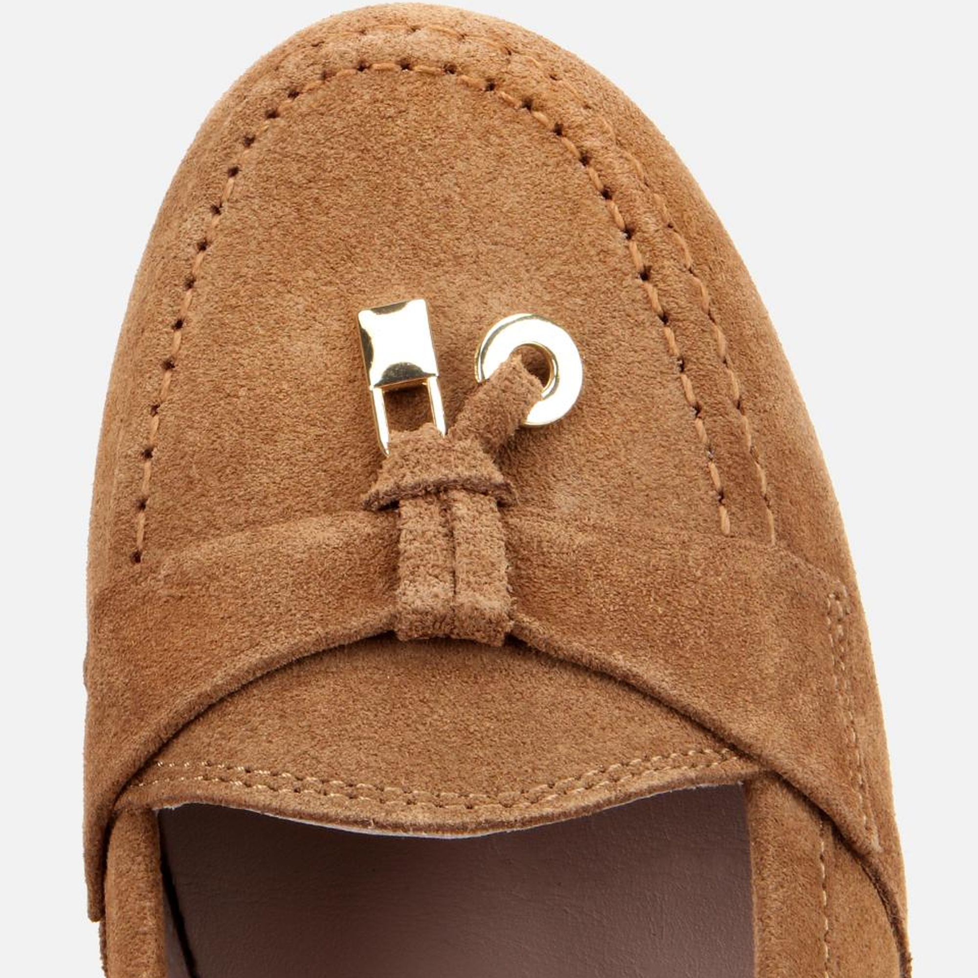 Kadın Süet Deri Taba Dolgu Topuklu Rahat Günlük Loafer