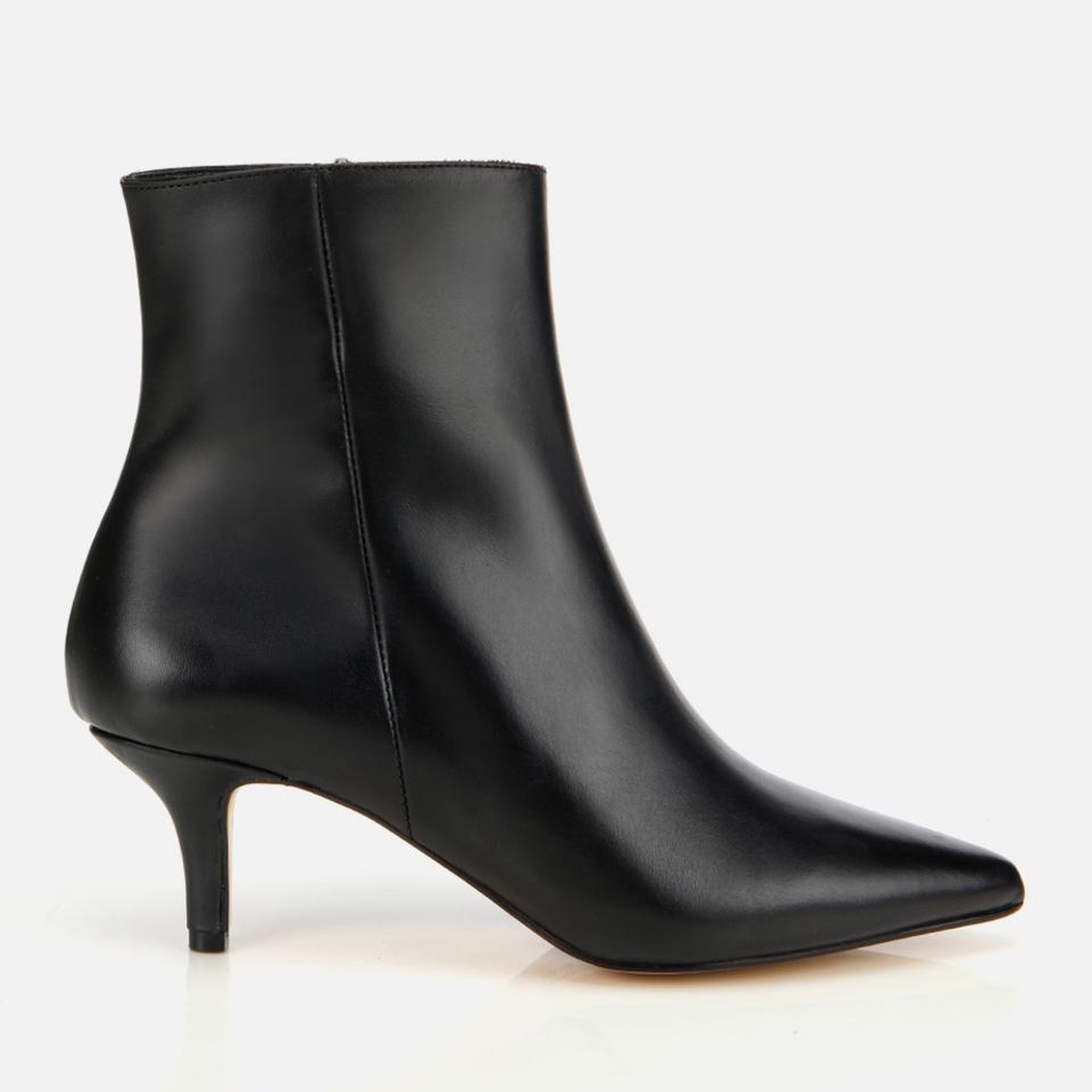 Kadın Deri Siyah Yarım Topuklu Bot