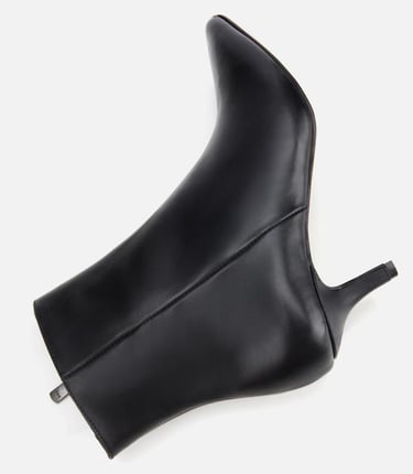  Kadın Deri Siyah Yarım Topuklu Bot