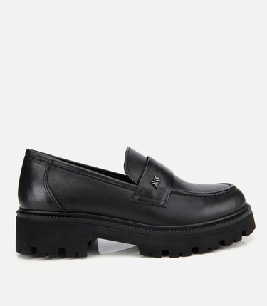  Kadın Deri Siyah Yumuşak Dokulu Günlük Loafer