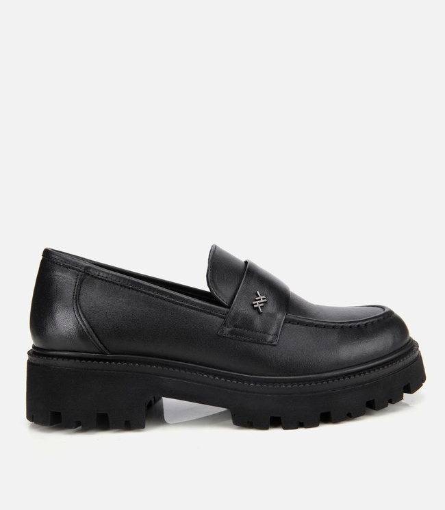  Kadın Deri Siyah Yumuşak Dokulu Günlük Loafer