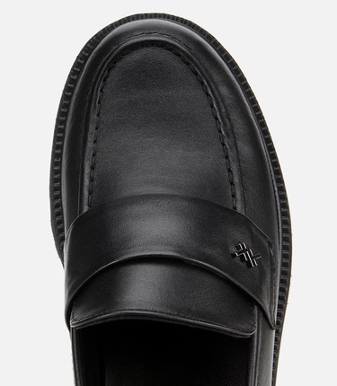  Kadın Deri Siyah Yumuşak Dokulu Günlük Loafer