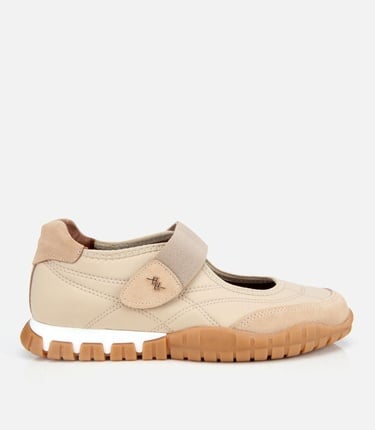  Kadın Süet Deri Bej Rahat Tabanlı Comfort Ayakkabı