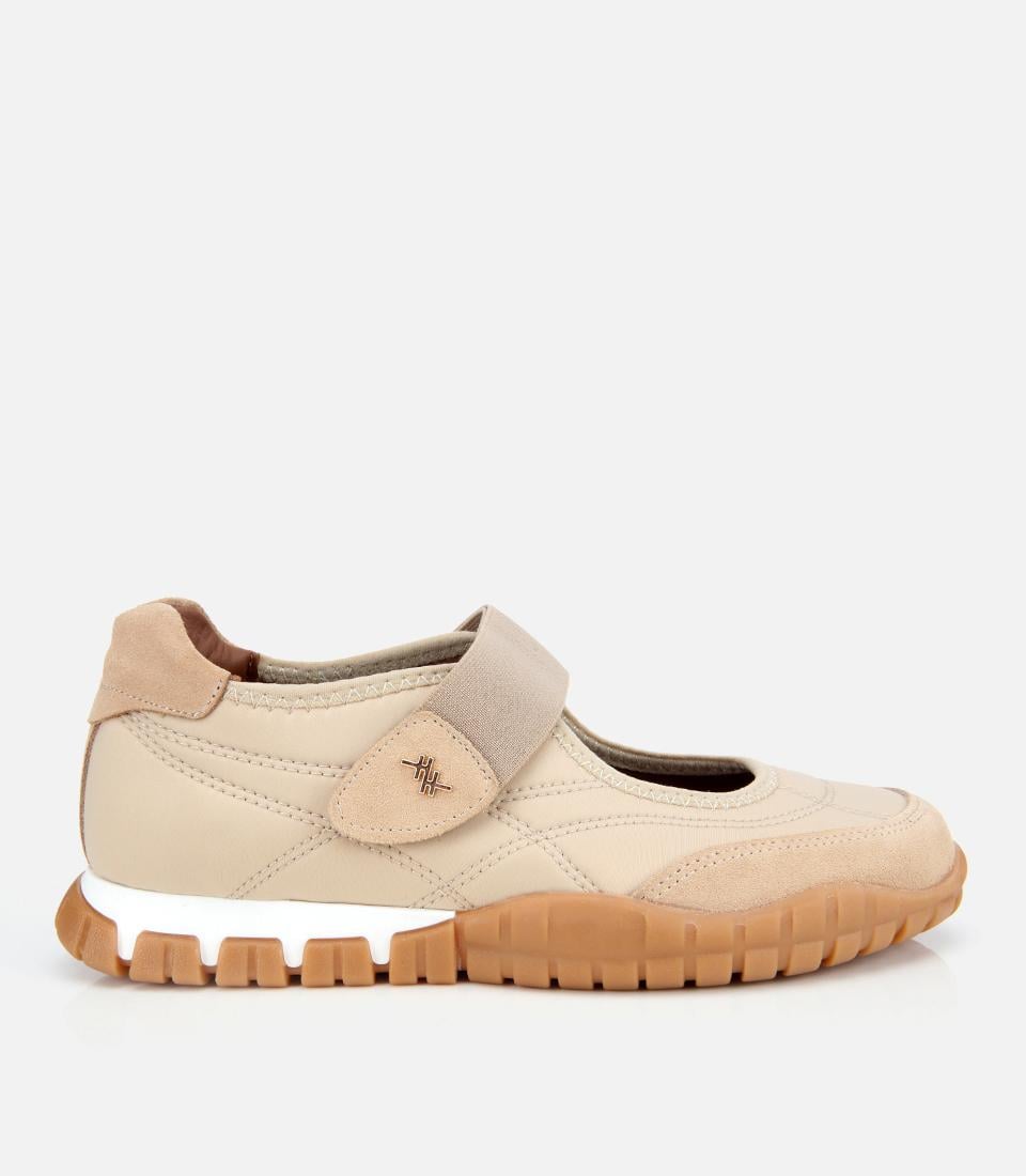  Kadın Süet Deri Bej Rahat Tabanlı Comfort Ayakkabı