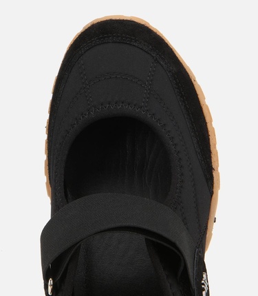  Kadın Süet Deri Siyah Rahat Tabanlı Comfort Ayakkabı