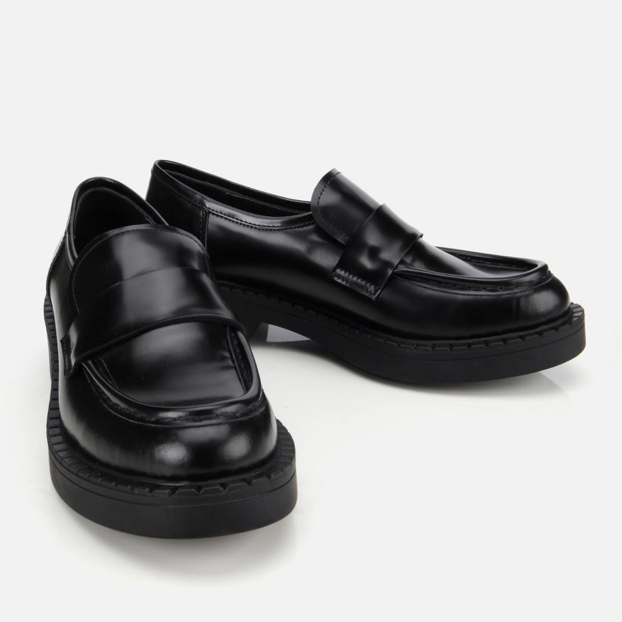 Kadın Açma Deri Siyah Günlük Loafer