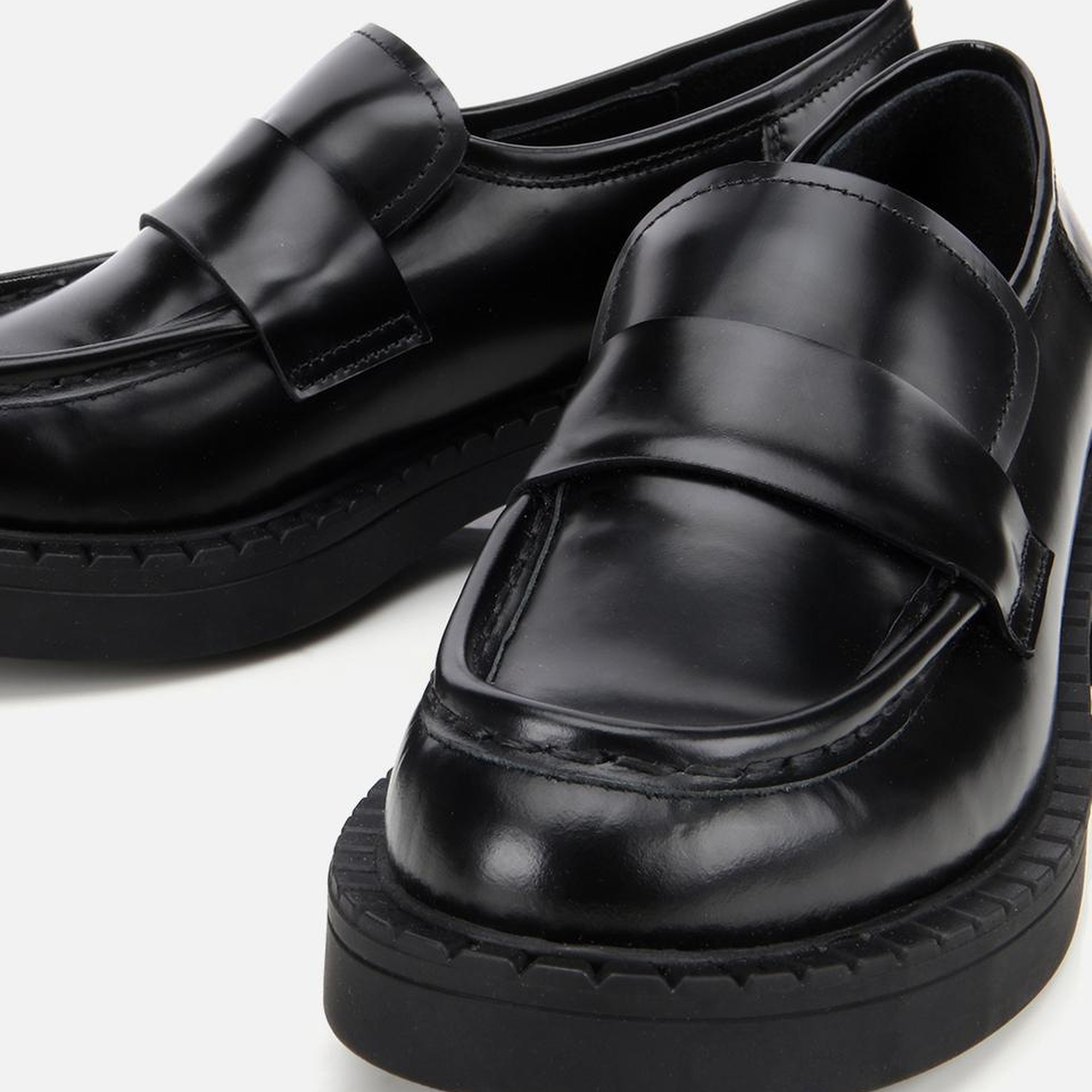 Kadın Açma Deri Siyah Günlük Loafer