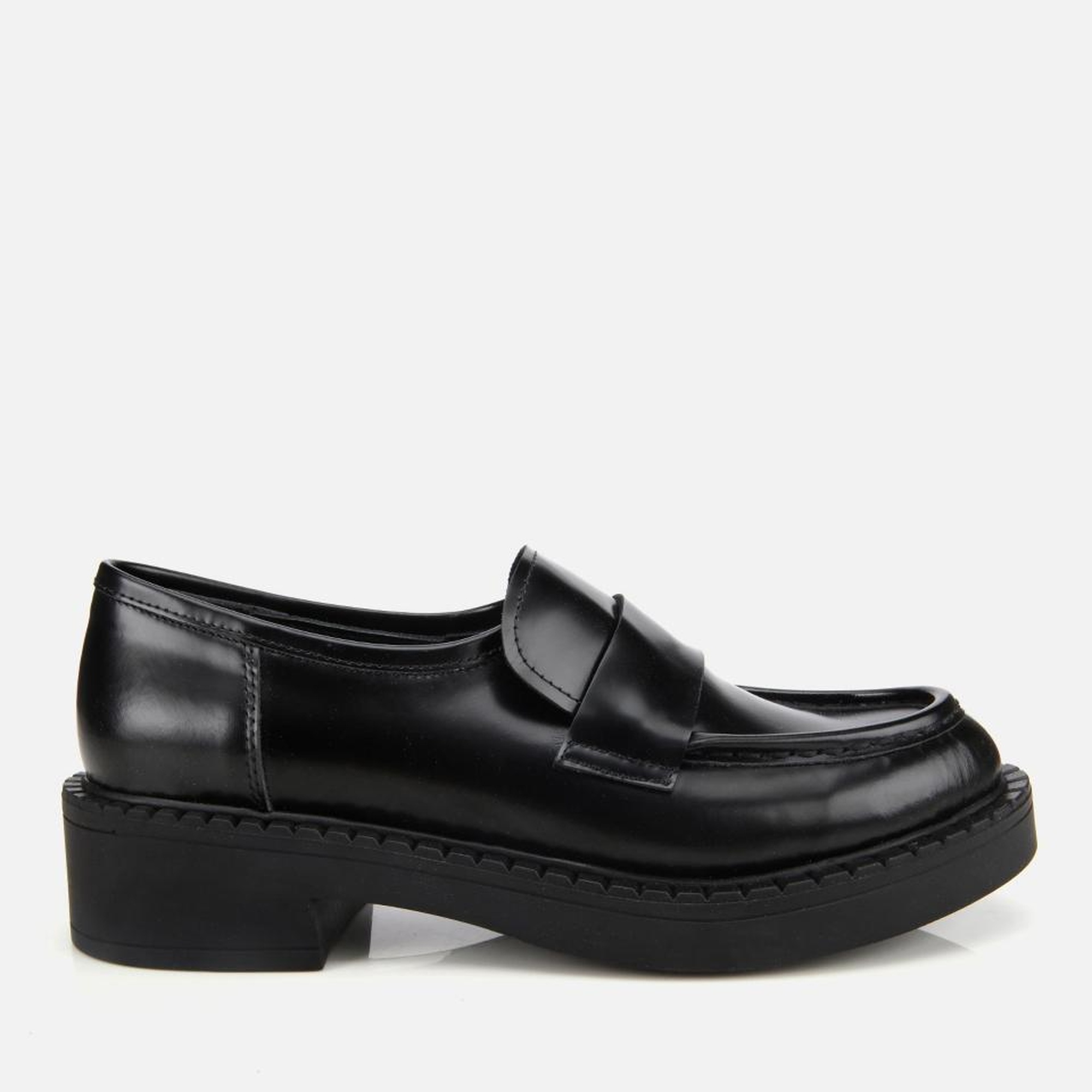 Kadın Açma Deri Siyah Günlük Loafer