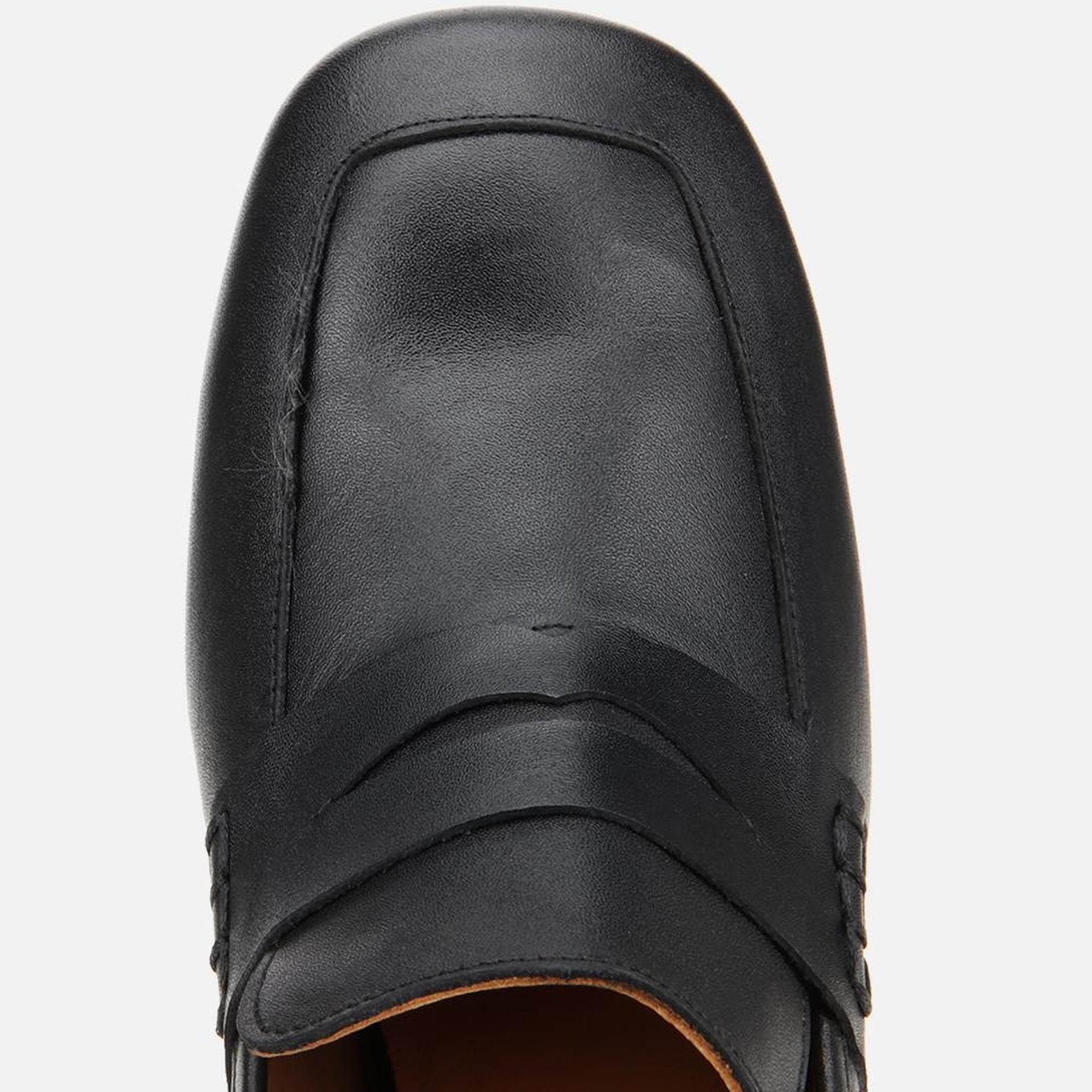 Kadın Deri Siyah Topuklu Loafer