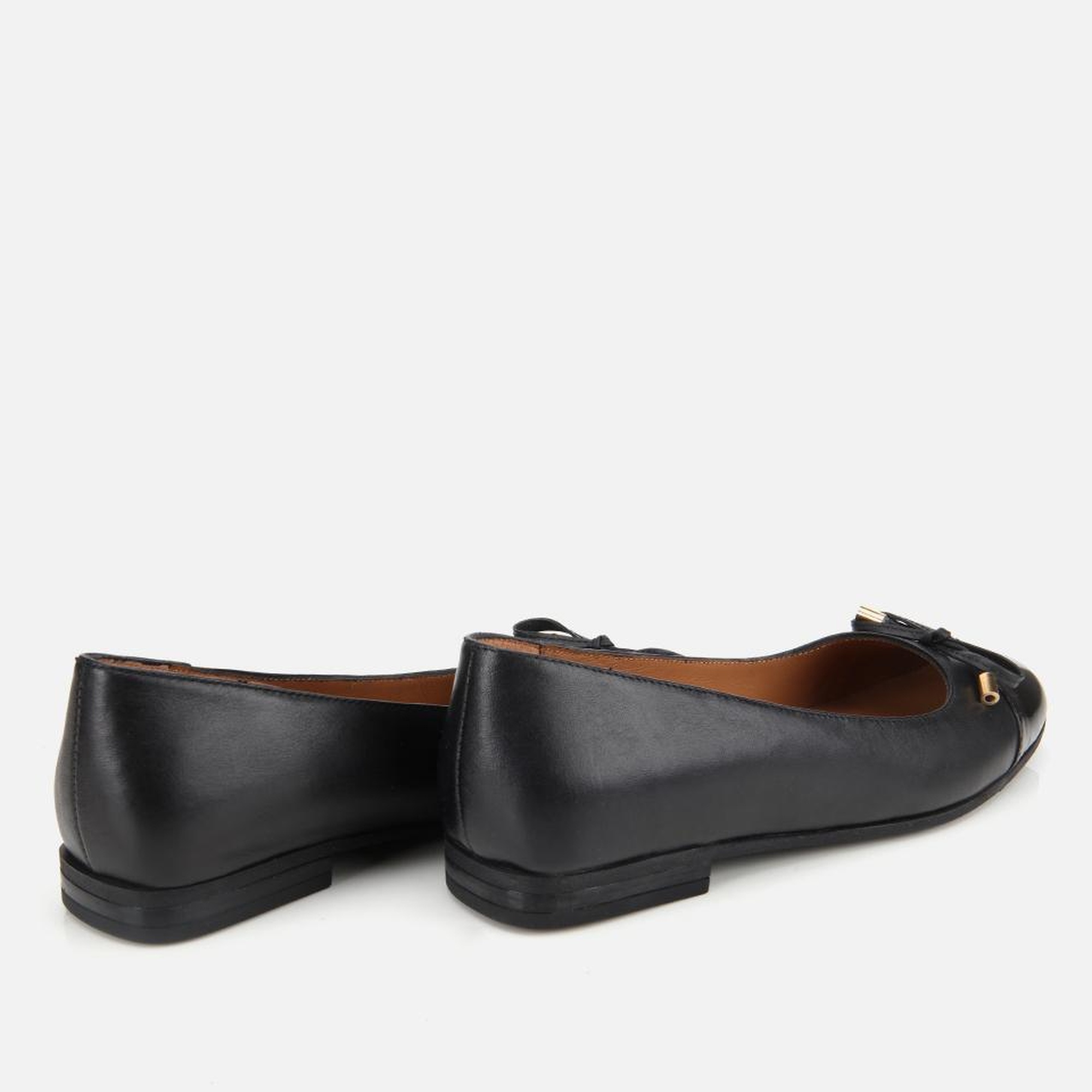 Kadın Rugan Deri Siyah Fiyonk Detaylı Babet