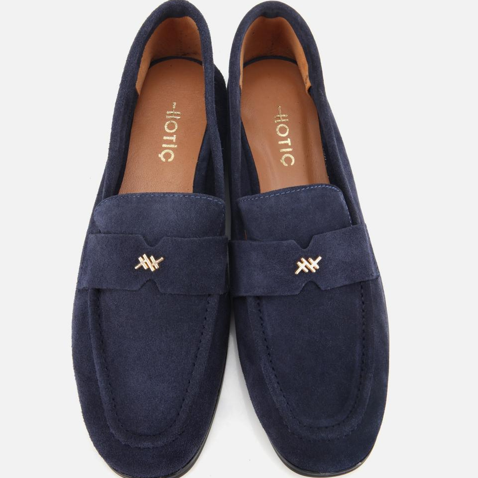 Kadın Süet Deri Lacivert Yumuşak Dokulu Klasik Loafer