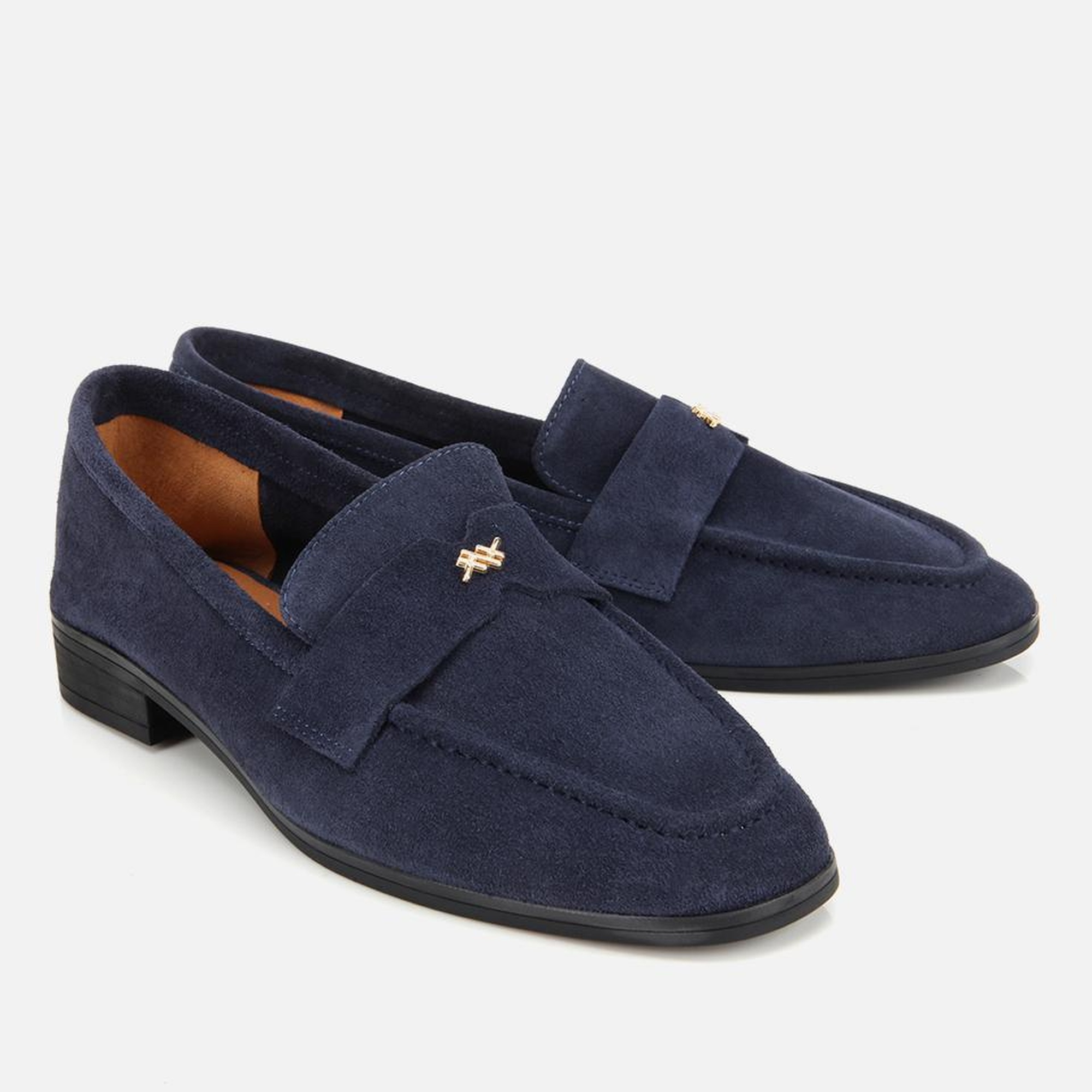 Kadın Süet Deri Lacivert Yumuşak Dokulu Klasik Loafer