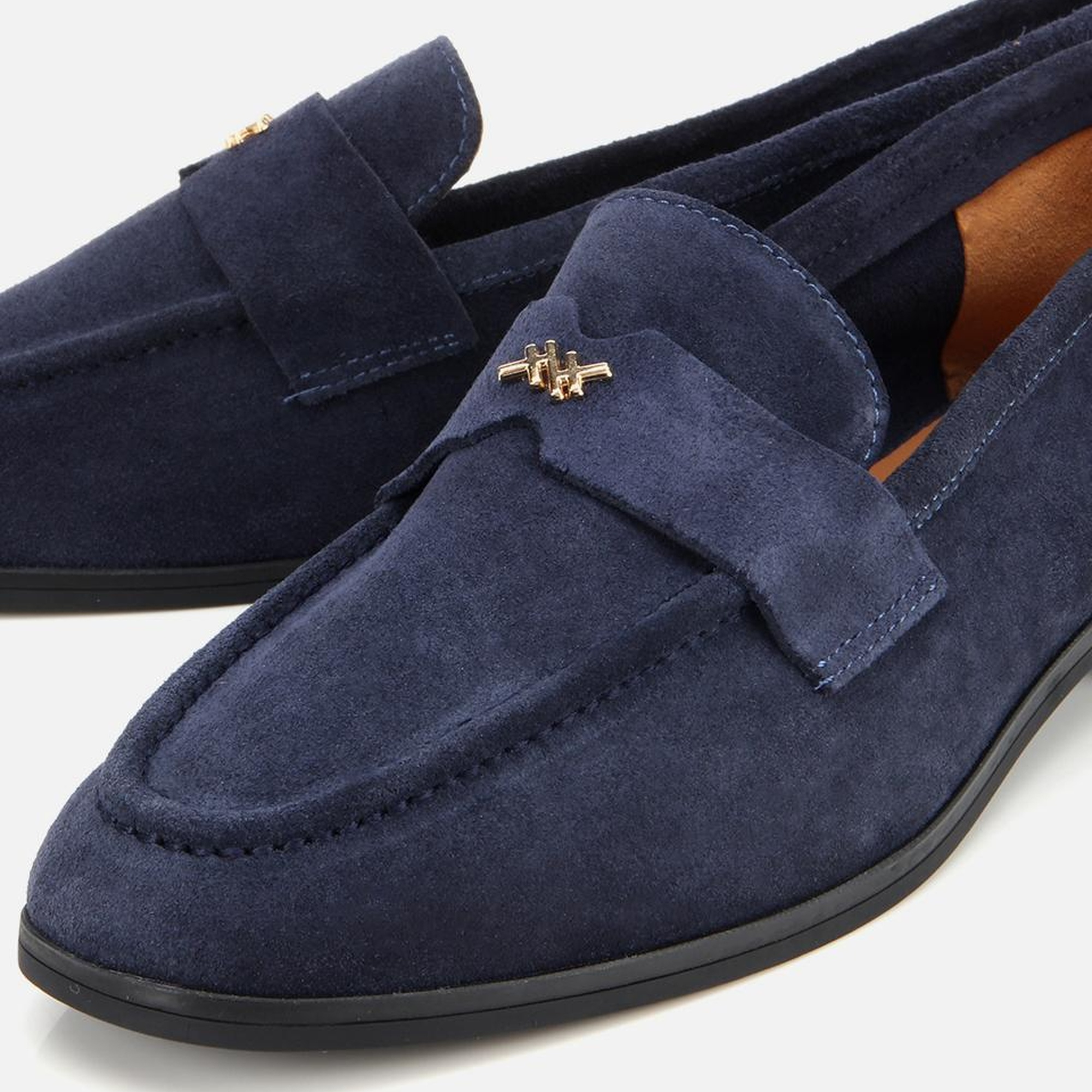 Kadın Süet Deri Lacivert Yumuşak Dokulu Klasik Loafer