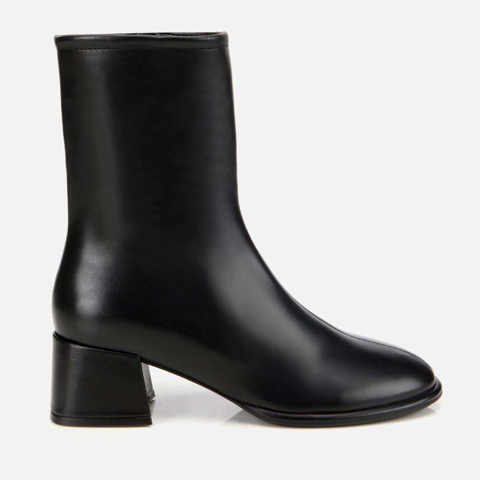 Kadın Deri Siyah Bilekte Topuklu Bot