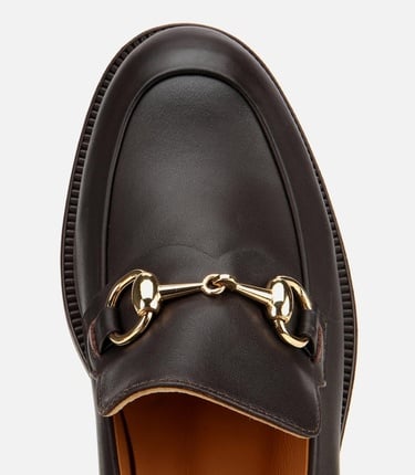  Kadın Deri Kahverengi Tokalı Klasik Loafer