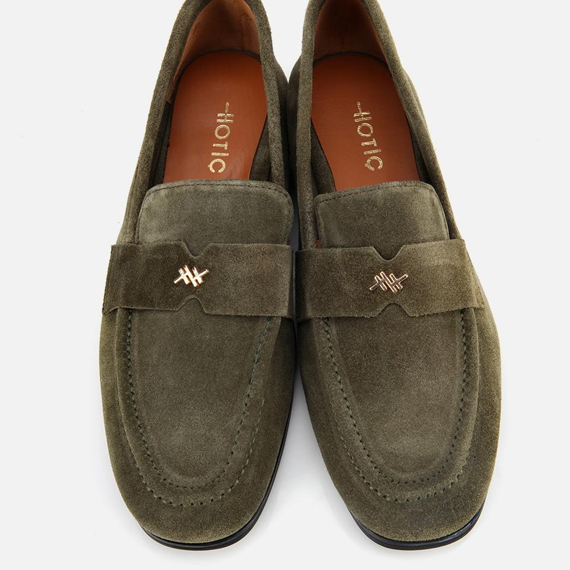 Kadın Süet Deri Haki Yumuşak Dokulu Klasik Loafer