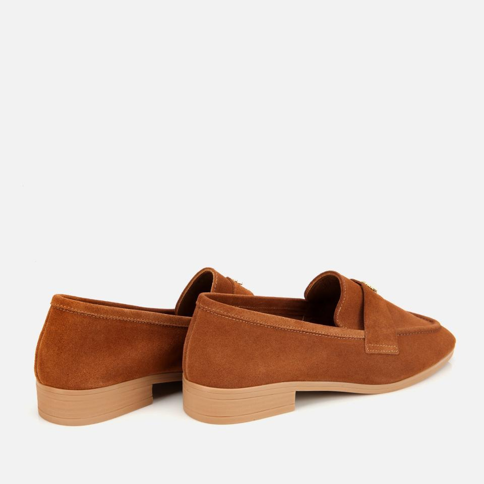 Kadın Süet Deri Taba Yumuşak Dokulu Klasik Loafer