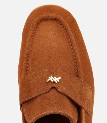  Kadın Süet Deri Taba Yumuşak Dokulu Klasik Loafer