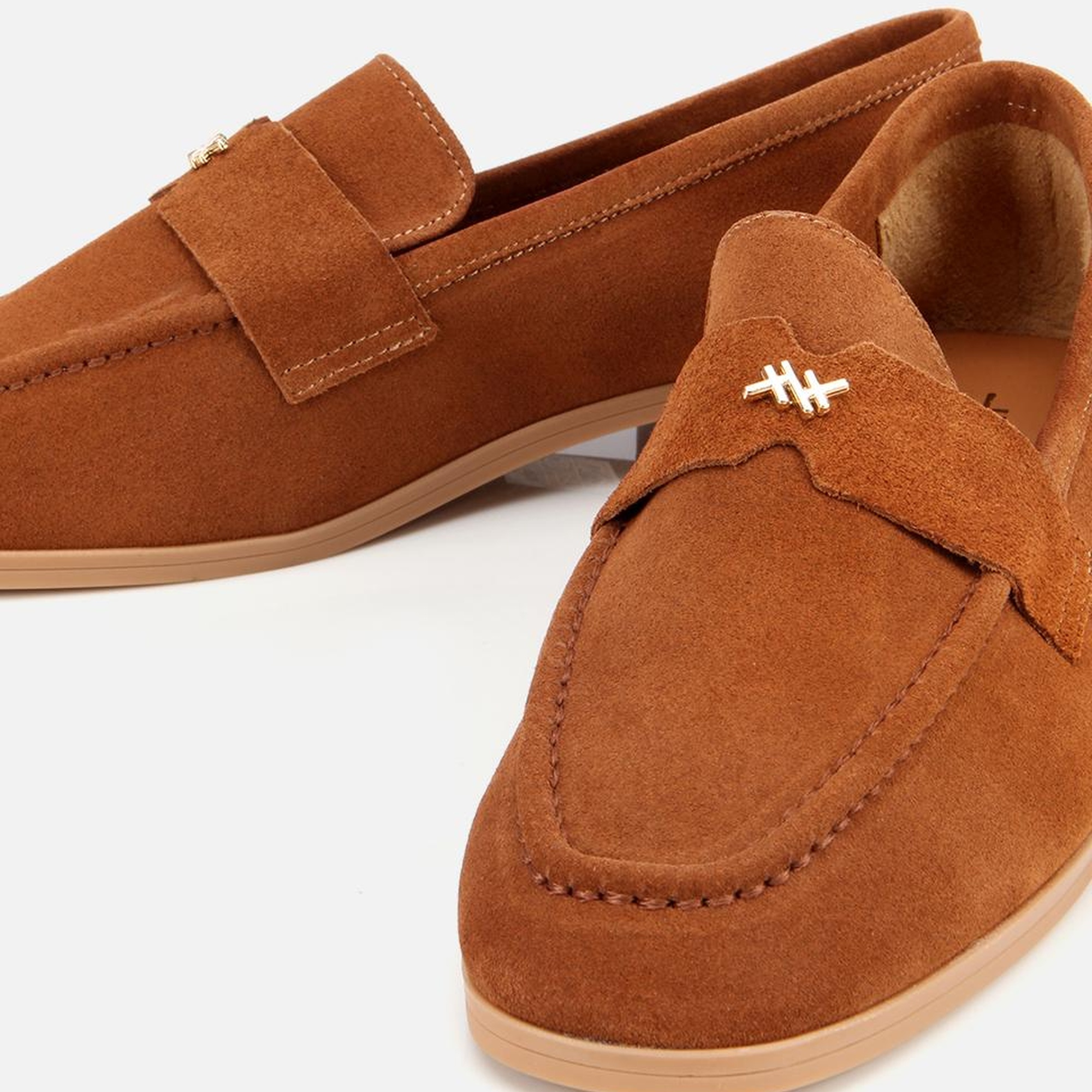 Kadın Süet Deri Taba Yumuşak Dokulu Klasik Loafer