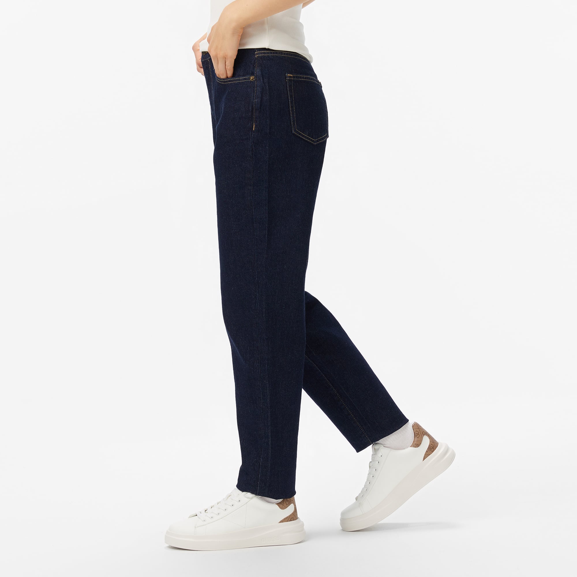 Guess Elbina Logo Kadın Beyaz Sneaker