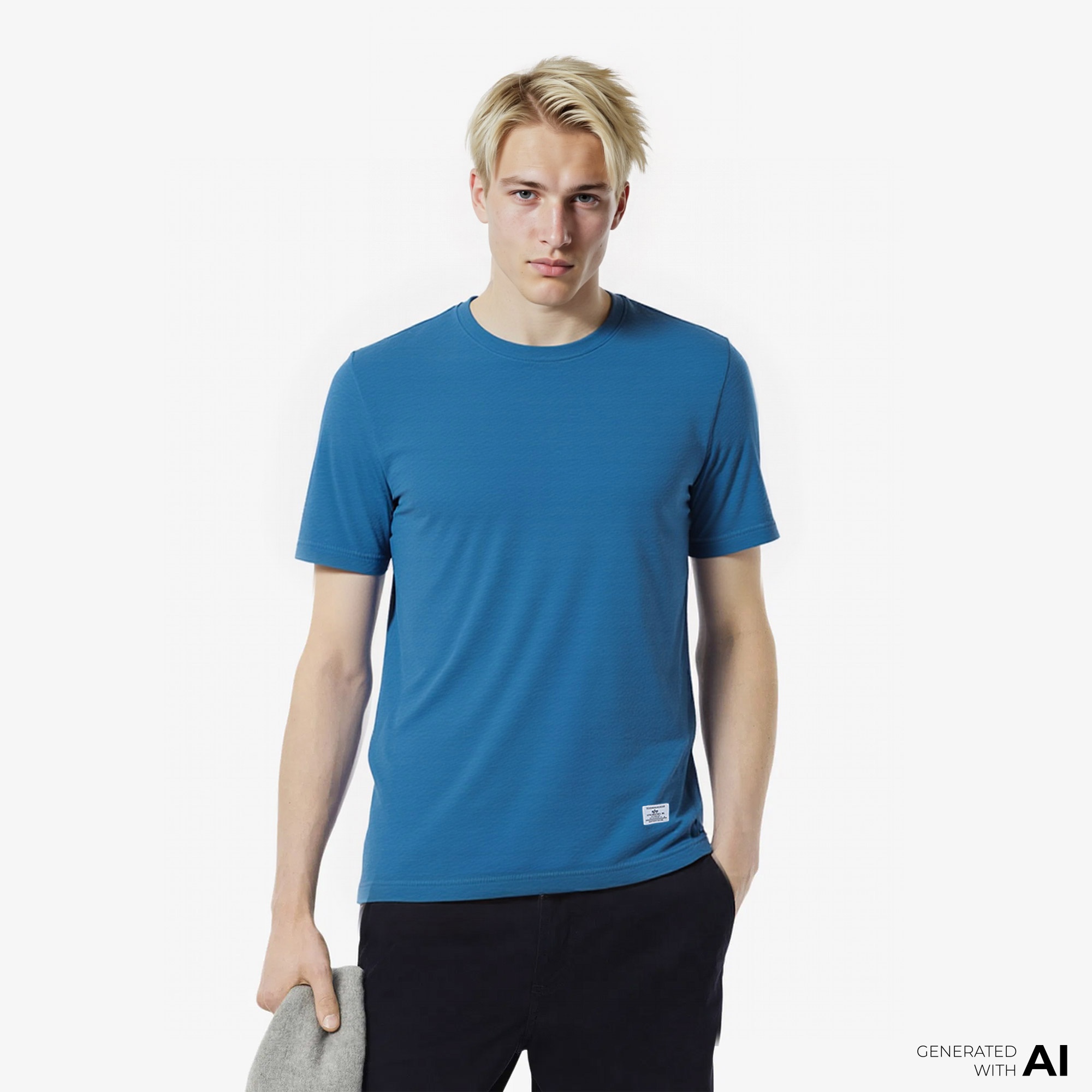 Alpha Industries Essential Erkek Mavi T-Shirt