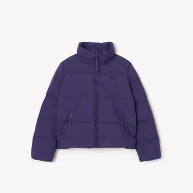  Lacoste Kadın Relaxed Fit Kapüşonlu Mor Şişme Mont