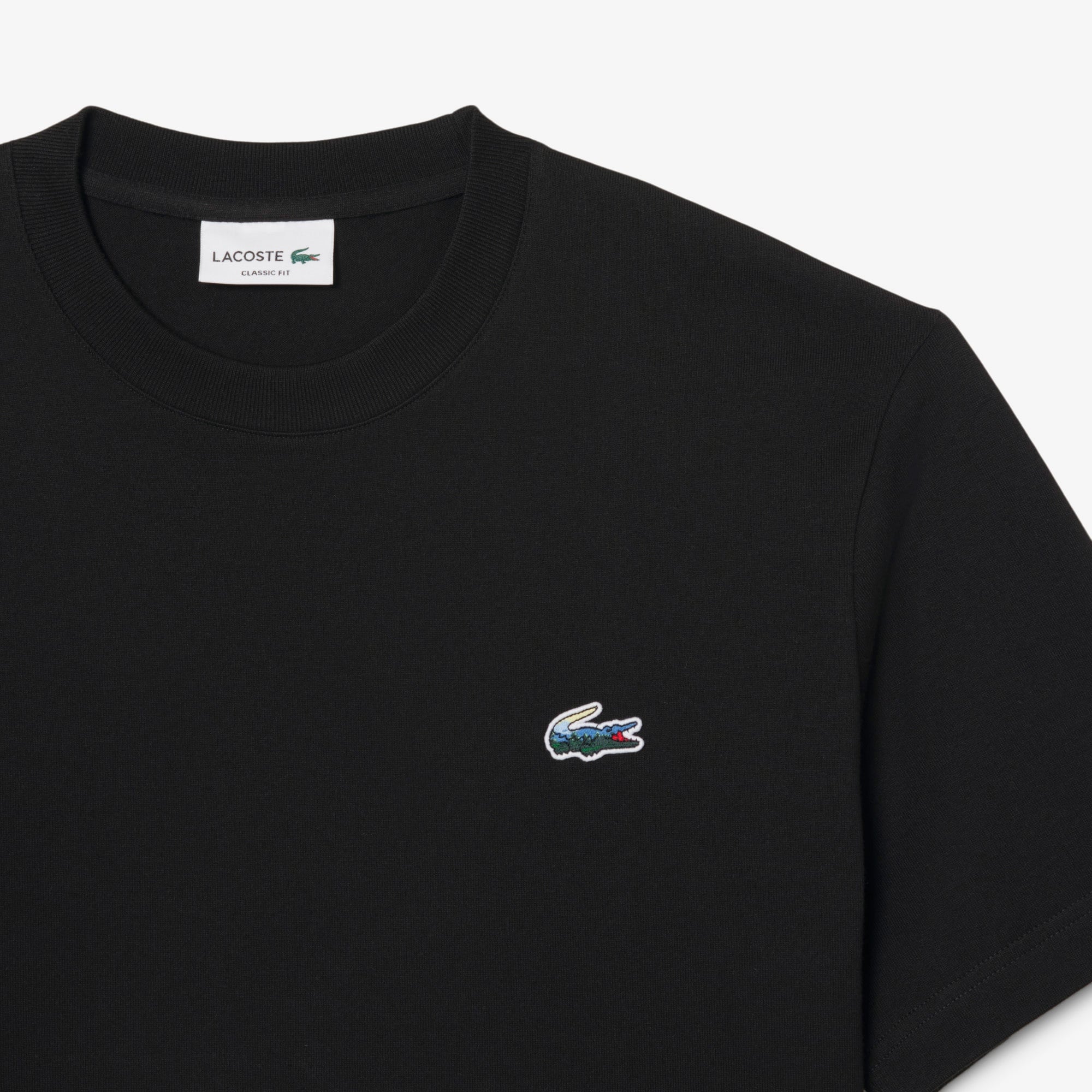 Lacoste Erkek Classic Fit Bisiklet Yaka Siyah T-Shirt