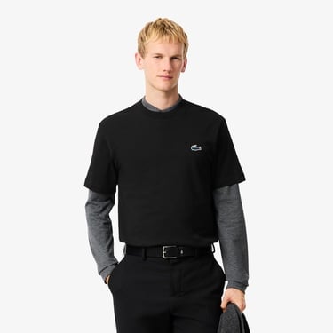  Lacoste Erkek Classic Fit Bisiklet Yaka Siyah T-Shirt