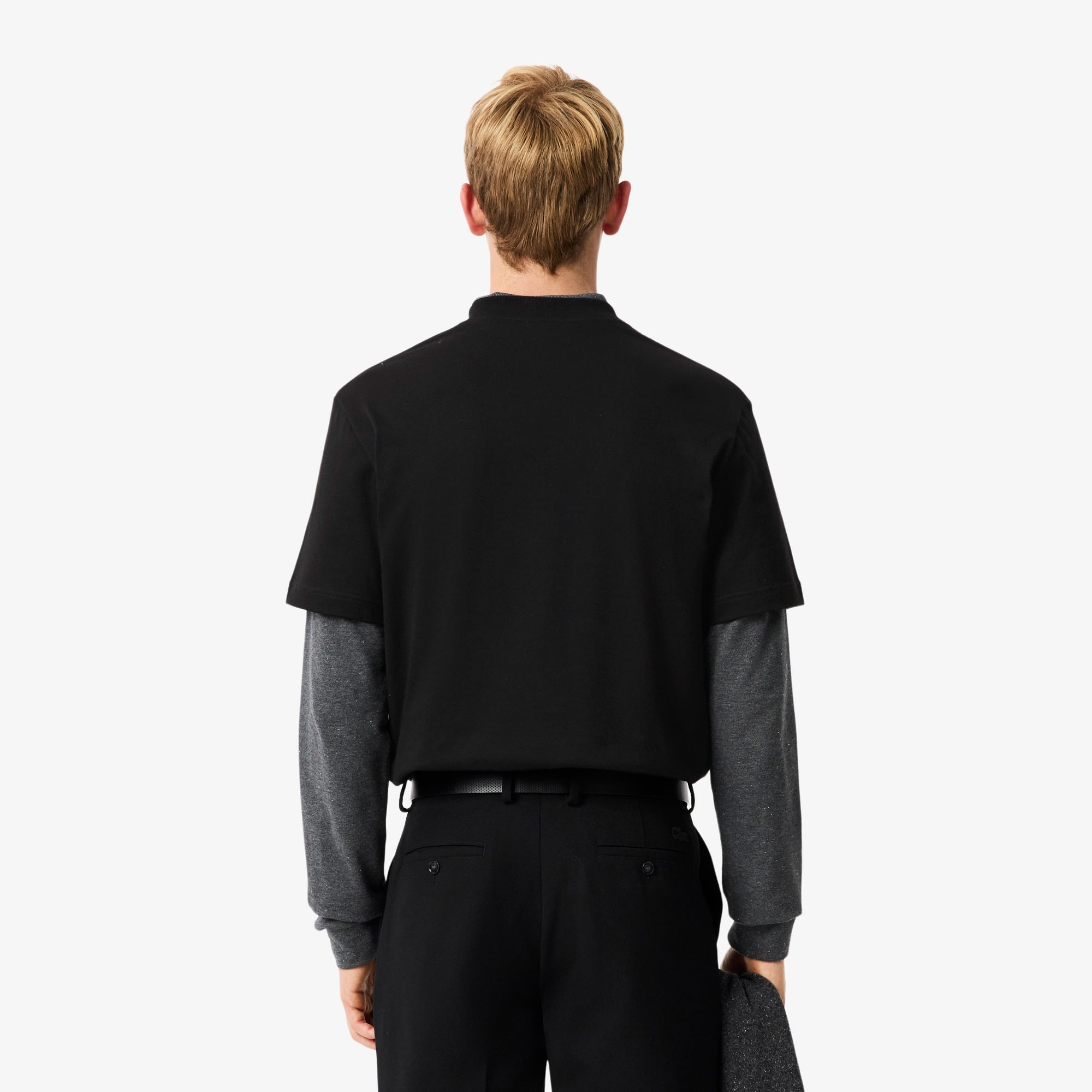 Lacoste Erkek Classic Fit Bisiklet Yaka Siyah T-Shirt