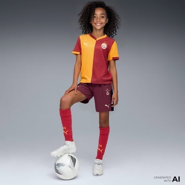  Puma Galatasaray S.K. 25-26 Çocuk Kırmızı Futbol Şortu