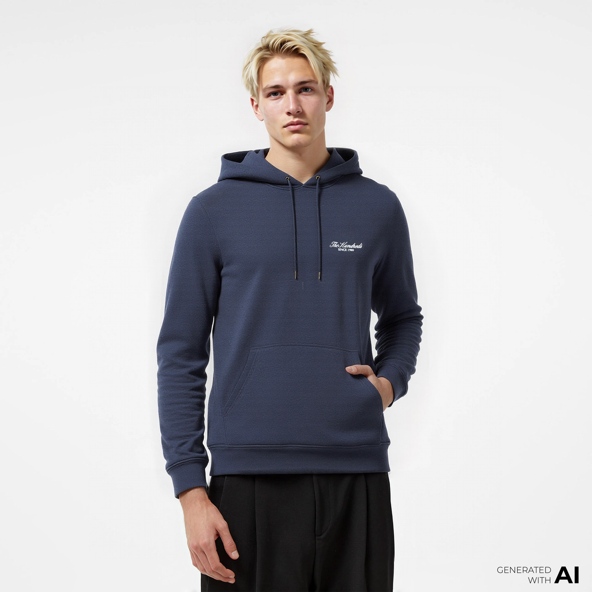  The Hundreds Vibes Pullover Erkek Lacivert Hoodie