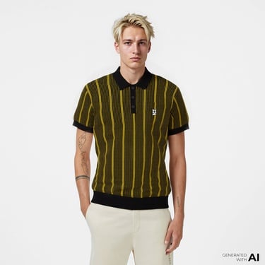  Huf Trace Stripe Erkek Yeşil Gömlek